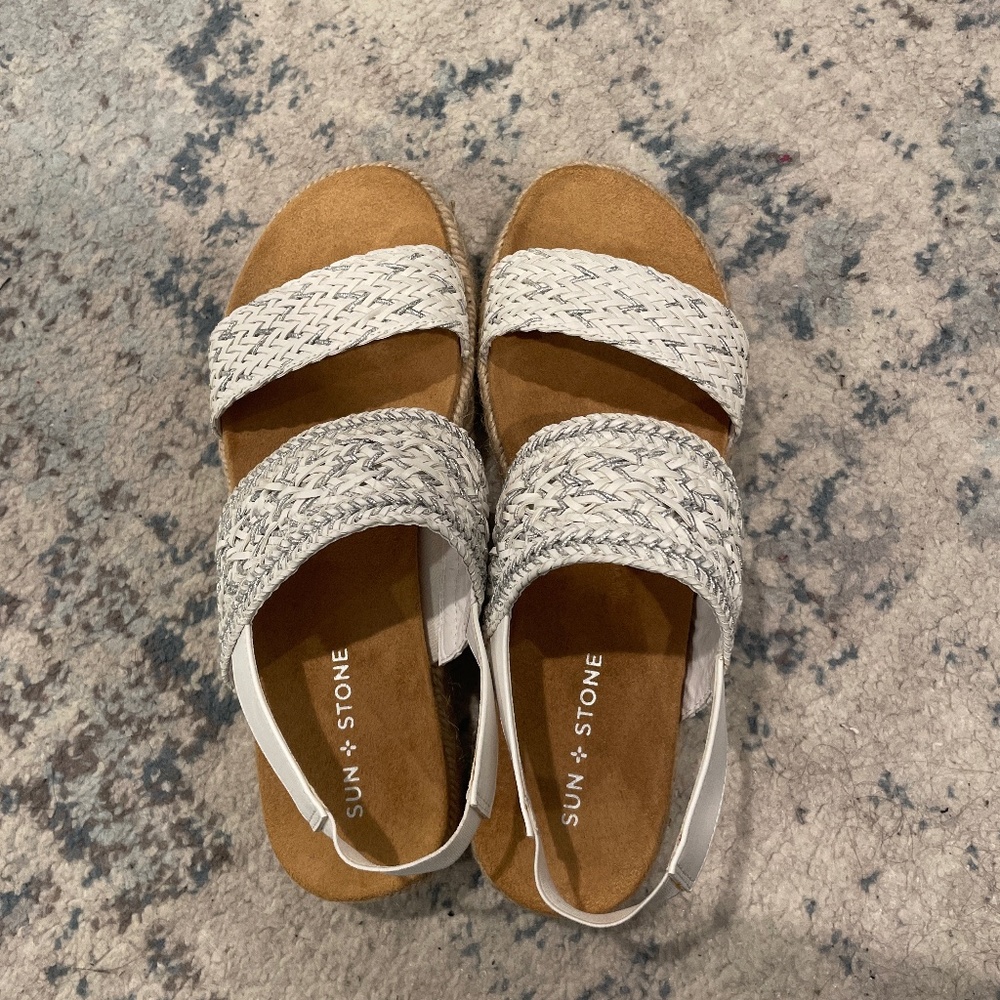 White sandals